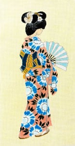 C-500d Geisha - Yellow Background 9 x 18  18 Mesh Meredith Collection