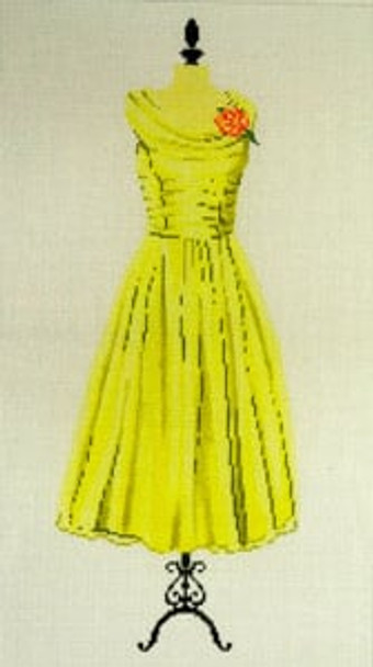 C-507f Party Dress-Yellow 8 x 14 18 Mesh Meredith Collection
