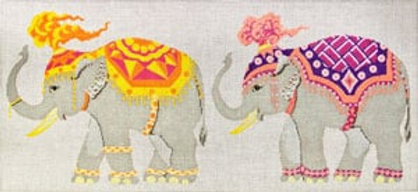 C-532 Two Friends - Elephants 22 x 10 18 Mesh Meredith Collection