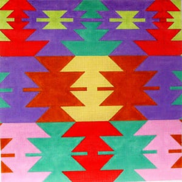 C-515c Kilim Multi Color Star 16 x 16 13 Mesh Meredith Collection