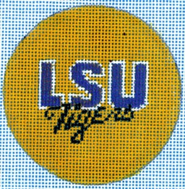 FL-104LS LSU Flask 3" Round 18 Mesh The Meredith Collection