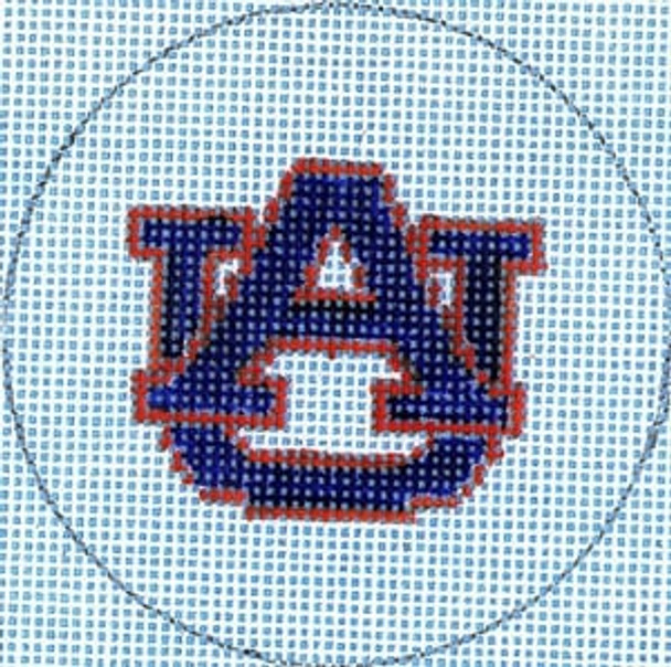 FL-104au Flask - Auburn University 3" Round 18 Mesh FLASK Meredith Collection