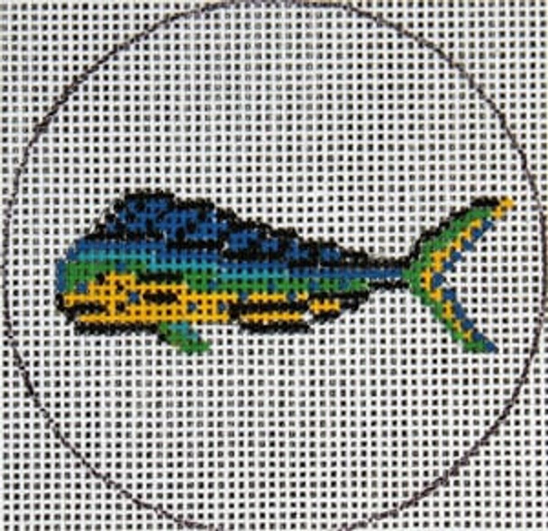 FL-109b Salt water Dolphin Fish 18 Mesh 3" Round Meredith Collection