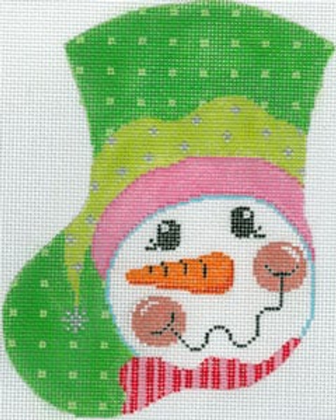 MX-178 Snow Girl Peek A Boo 18 Mesh CHRISTMAS MINI STOCKING The Meredith Collection