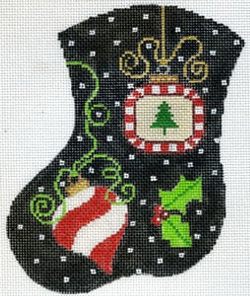 MX-175b Peppermint Party - Ornaments 18 Mesh CHRISTMAS MINI STOCKING The Meredith Collection