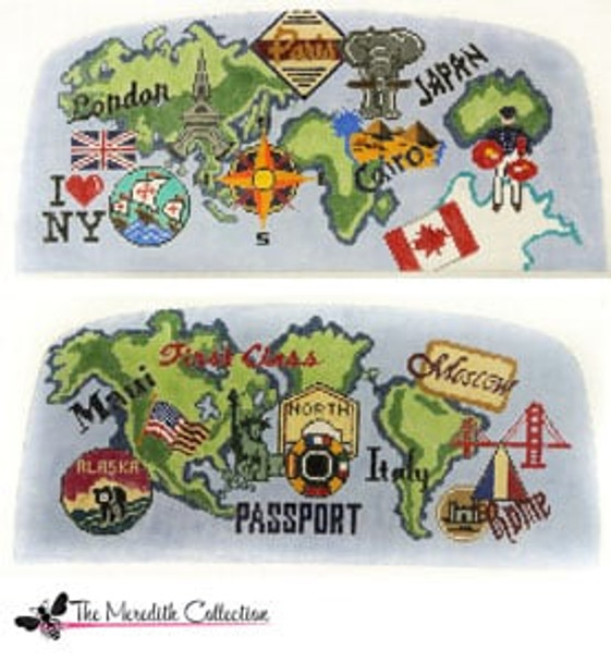PB-475 International Travel 2 Sides 13 Mesh Purse PB-Adelaide The Meredith Collection