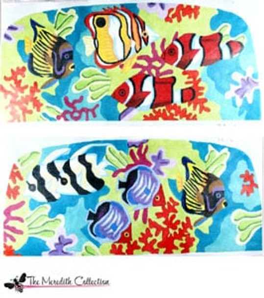 PB-176 Underwater Tropical Fish 2 Sides 13 Mesh Purse PB-Adelaide The Meredith Collection