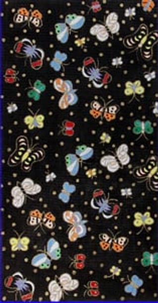 PK-78 Iridescent Butterflies on Black 9 3/4 x 16 18 Mesh Kate's Bag The Meredith Collection
