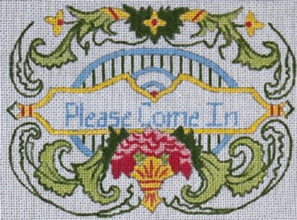 S-36a Florentine - "Please Come In" 5 x 7 18 Mesh SIGN The Meredith Collection