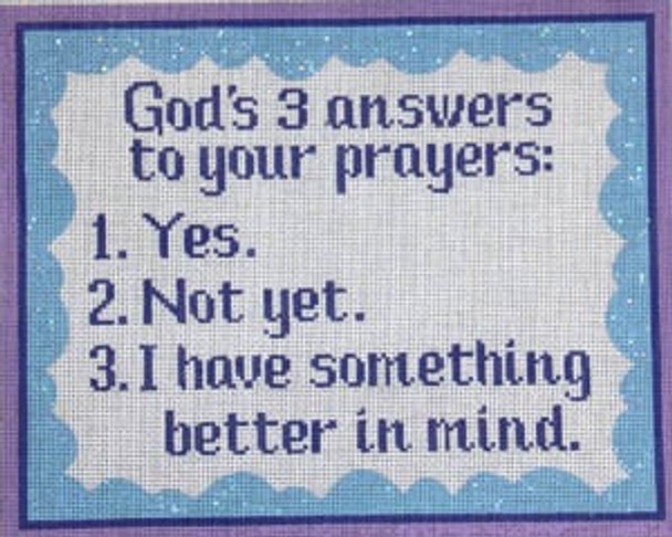 S-155 God's Answers 7 1/2 x 9 1/2 18 Mesh SIGN The Meredith Collection