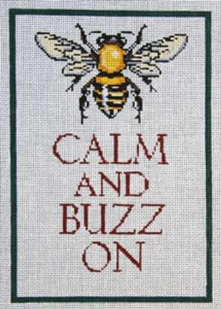 S-186 Bee Calm 6 x 81/2 18 Mesh SIGN The Meredith Collection