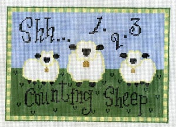 S-163 Counting Sheep 5 x 7 18 Mesh SIGN The Meredith Collection