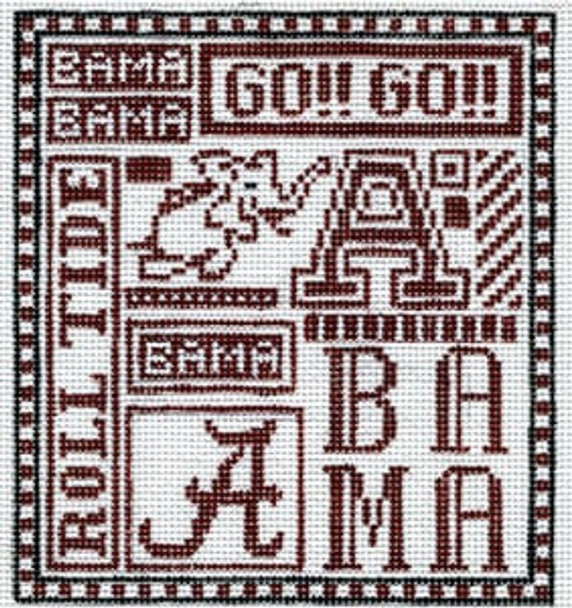 T-40a Alabama - Roll Tide 4 1/2 x 5 18 Mesh The Meredith Collection