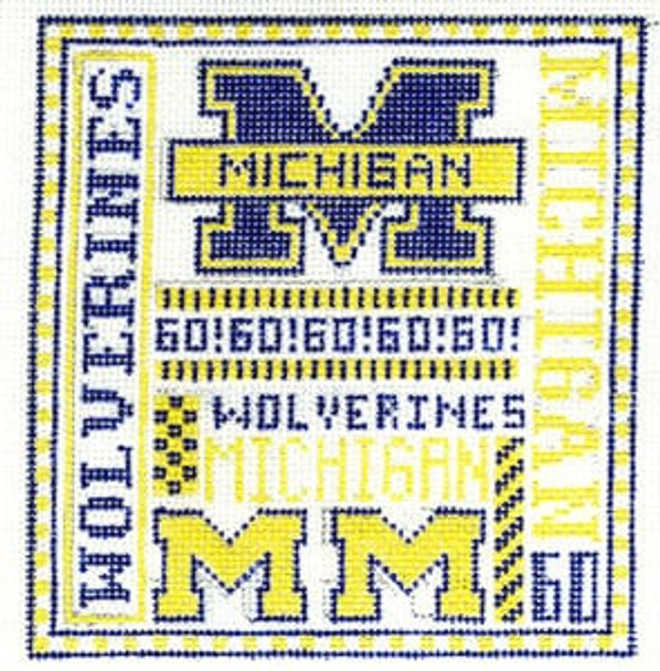 T-40mw Michigan Wolverines 4 1/2 x 5 18 Mesh The Meredith Collection