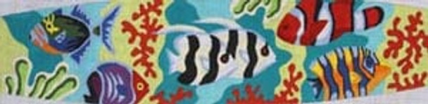 W-29 Underwater Tropical Fish Scene 18 Mesh CUMMERBUND The Meredith Collection