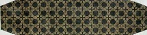 W-97a Black and Gold Moroccan Tile 18 Mesh CUMMERBUNDThe Meredith Collection