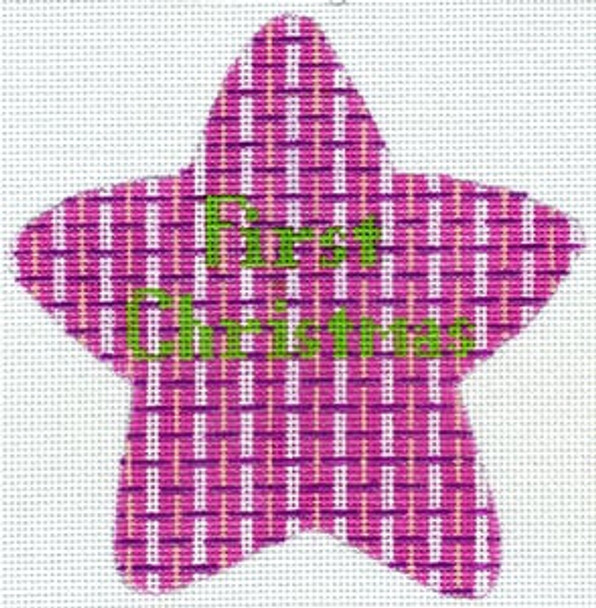 XO-102c First Christmas Star - Pink 18 Mesh The Meredith Collection