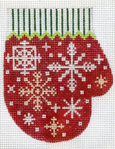 XO-146t Christmas Snowflake-Red 13 Mesh The Meredith Collection