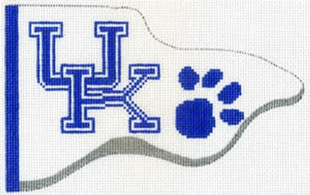 XO-152a Pennant - University of Kentucky 18 Mesh 6 1/4 inches by 4 inches The Meredith Collection