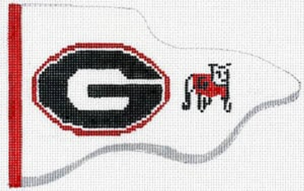 XO-152g Pennant - UGA 18 Mesh 6 1/4 inches by 4 inches The Meredith Collection