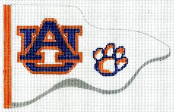 XO-152au Pennant - Auburn 18 Mesh 6 1/4 inches by 4 inches The Meredith Collection