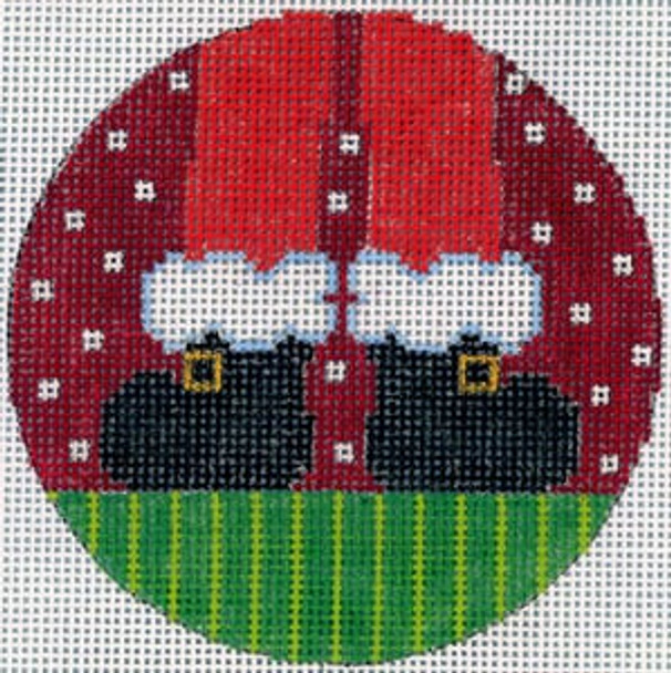 XO-174a Santa's Feet 5" Round 13 Mesh The Meredith Collection