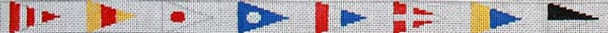 157c Pennant Signal Flags 1 1/8" 14 Mesh Belt The Meredith Collection 38.5 inches