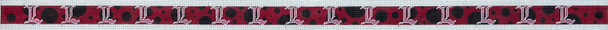 316q Louisville Red with Black Polka Dots 1 1/8"18 Mesh Belt The Meredith Collection