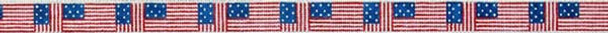 318a American Flag - repeated  1" 18 Mesh Belt The Meredith Collection 38.5 inches