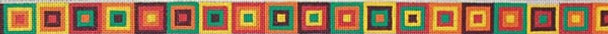 347 Colorful Squares 1 1/8" 14 Mesh Belt The Meredith Collection 38.5 inches