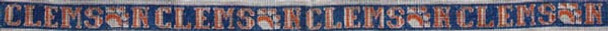 5419 Clemson- Repeated-Blue Background  1" 14 Mesh Belt The Meredith Collection 38.5 inches