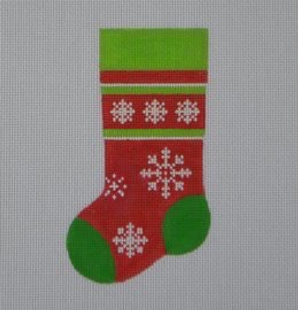 MS11 Snowflake Mini Stocking 3 x 5.25 18 Mesh Pepperberry Designs 