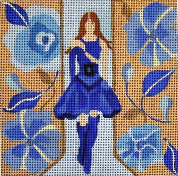 S511 6 x 6 Windows of Milan - Blue Dress Melissa Prince 18 Mesh