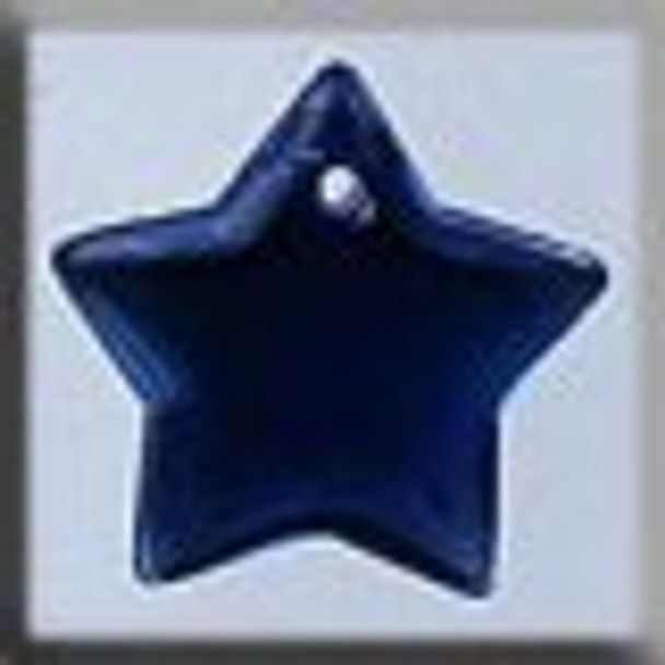 12176 Mill Hill Glass Treasure Large Flat Star Royal Blue