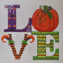 FS-LOVE-HALLOWEEN  6"x 6" 18 Mesh Funda Scully