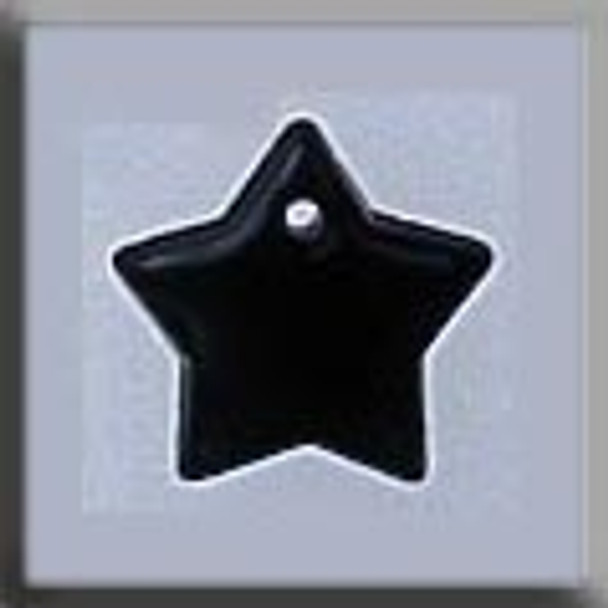 12221 Mill Hill Glass Treasure Small Flat Star Black