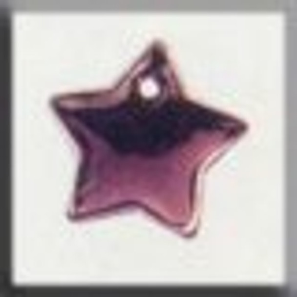 12292 Mill Hill Glass Small Flat Star Amethyst