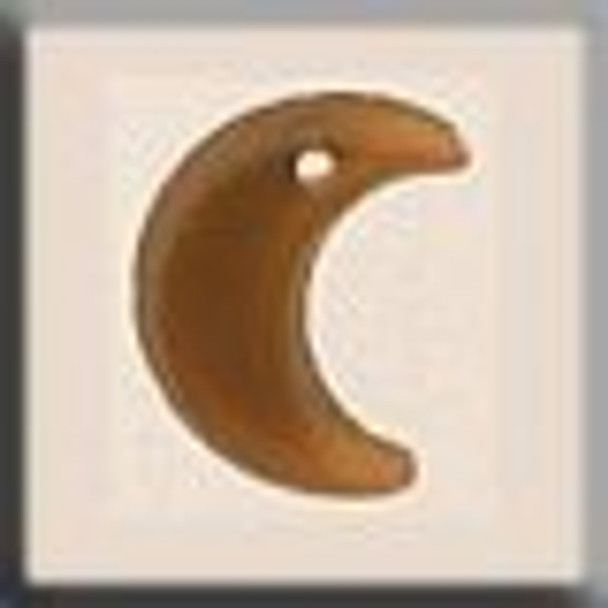 12185 Mill Hill Glass Treasure Small Crescent Moon Matte Light Topaz