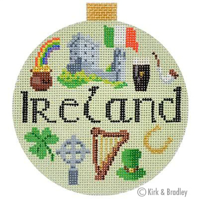 KB 1319 Travel Round - Ireland 4" Round  18 Mesh  Kirk And Bradley Designs