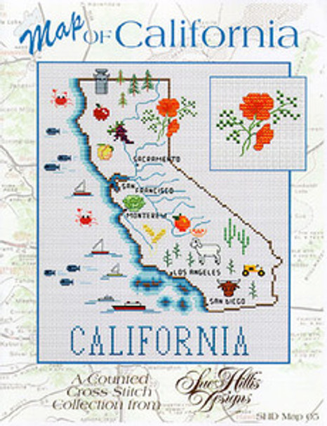 California Map Sue Hillis Designs 7428 