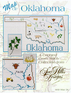 Oklahoma Map by Sue Hillis Designs 7459 