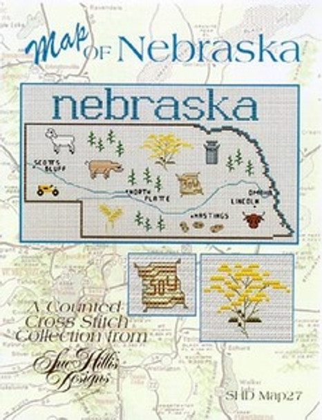 Nebraska Map by Sue Hillis Designs 7450 