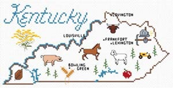 Kentucky Map by Sue Hillis Designs 7440 