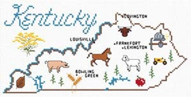 Kentucky Map by Sue Hillis Designs 7440 