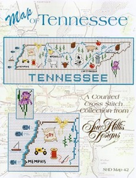 Tennessee Map Sue Hillis Designs 7465 
