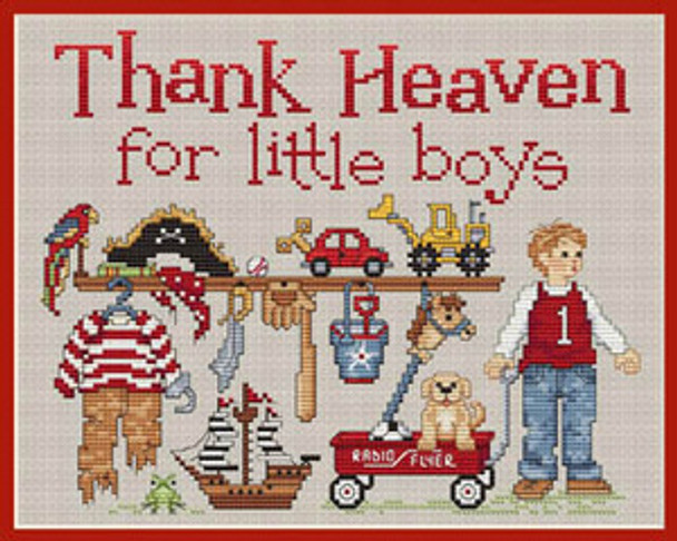 Thank Heaven For Boys  100 x 124 Sue Hillis Designs 10-1306