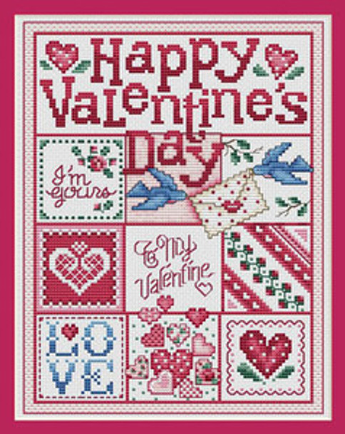 Happy Valentine's Day 123 x 94 Sue Hillis Designs 11-1136 