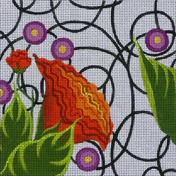 6230 Leigh Designs Rococo Flower 6" x 6" 18 Mesh Staccato Coaster