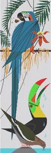 Paradise Pals HC-P306 Parrot Toucan Charley Harper 18 Mesh 7 1/2 x 23