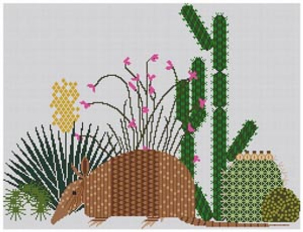 Armadillo & Cactus HC-A301 Charley Harper 18 Mesh 10 1/2 x 14